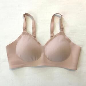 Momcozy Nursing Clasp Bra Beige Size XL Adjustable Comfort Stretch Padded Soft